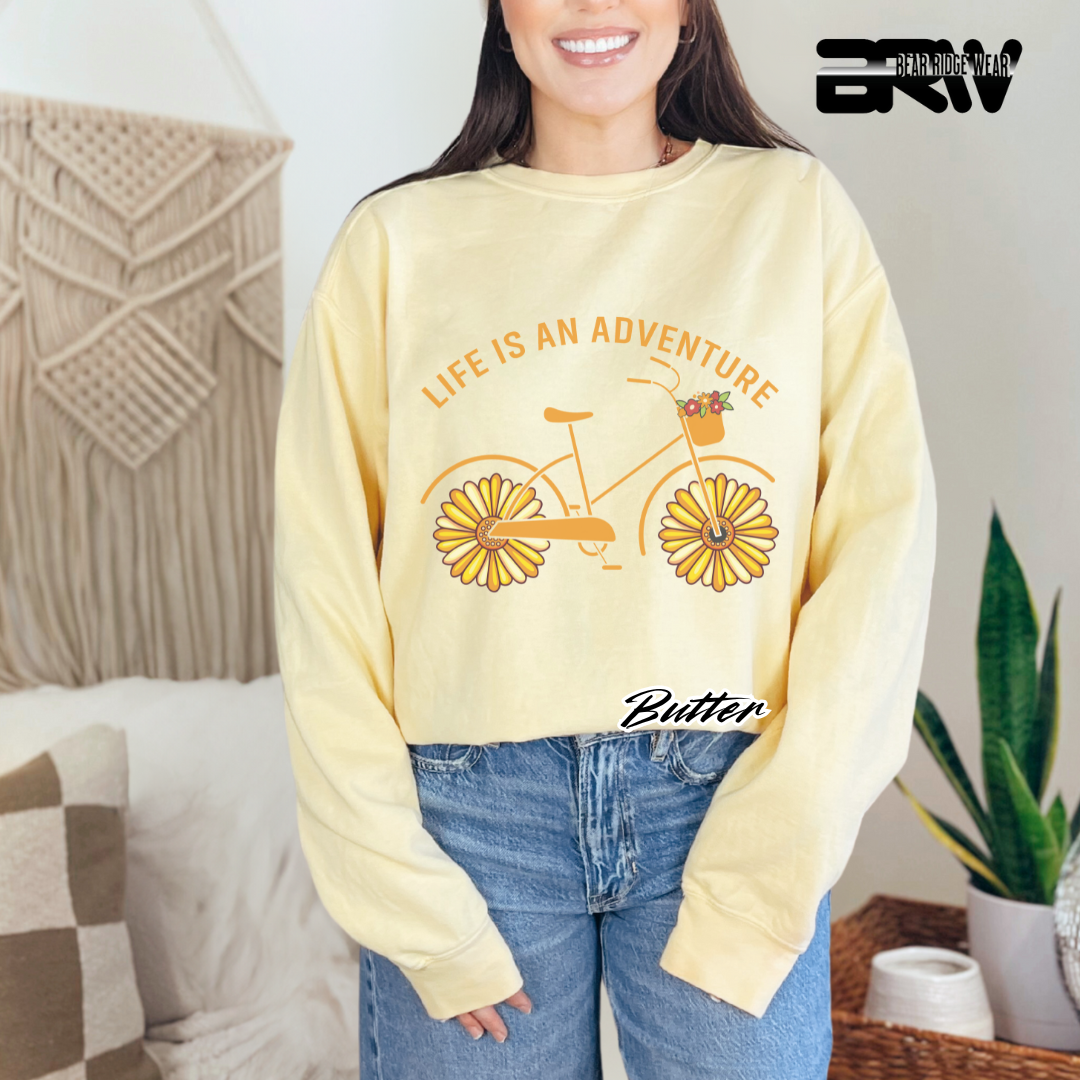 'Life is an adventure' Crewneck Sweatshirt
