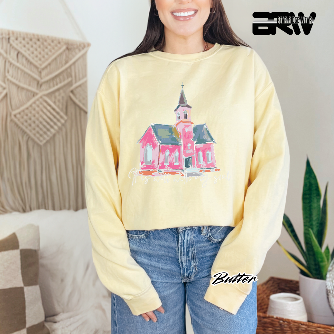 'It Is Well With My Soul' Faith Crewneck Sweatshirt