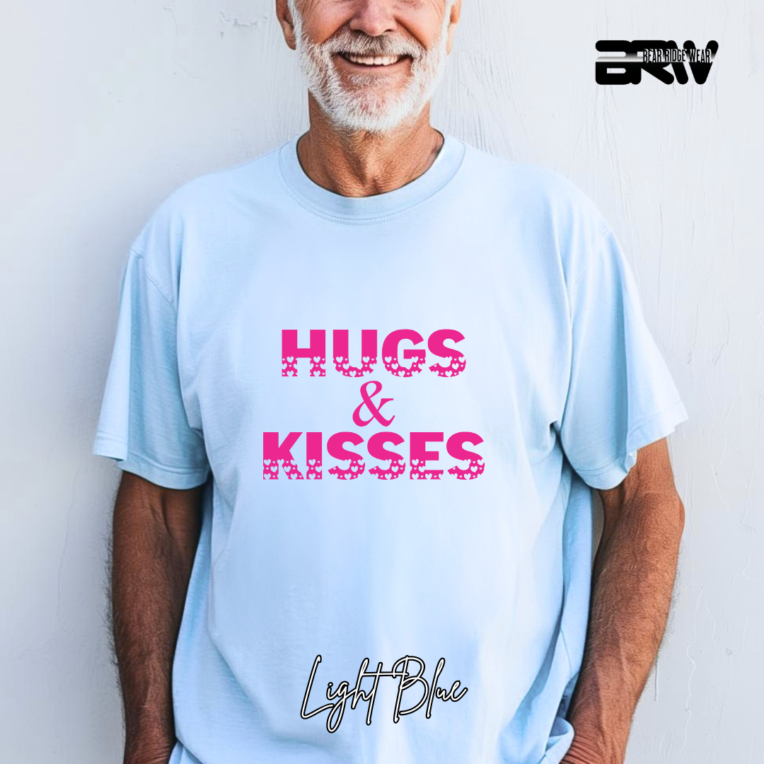 ‘Hugs and Kisses' Pink Stroke T-Shirt