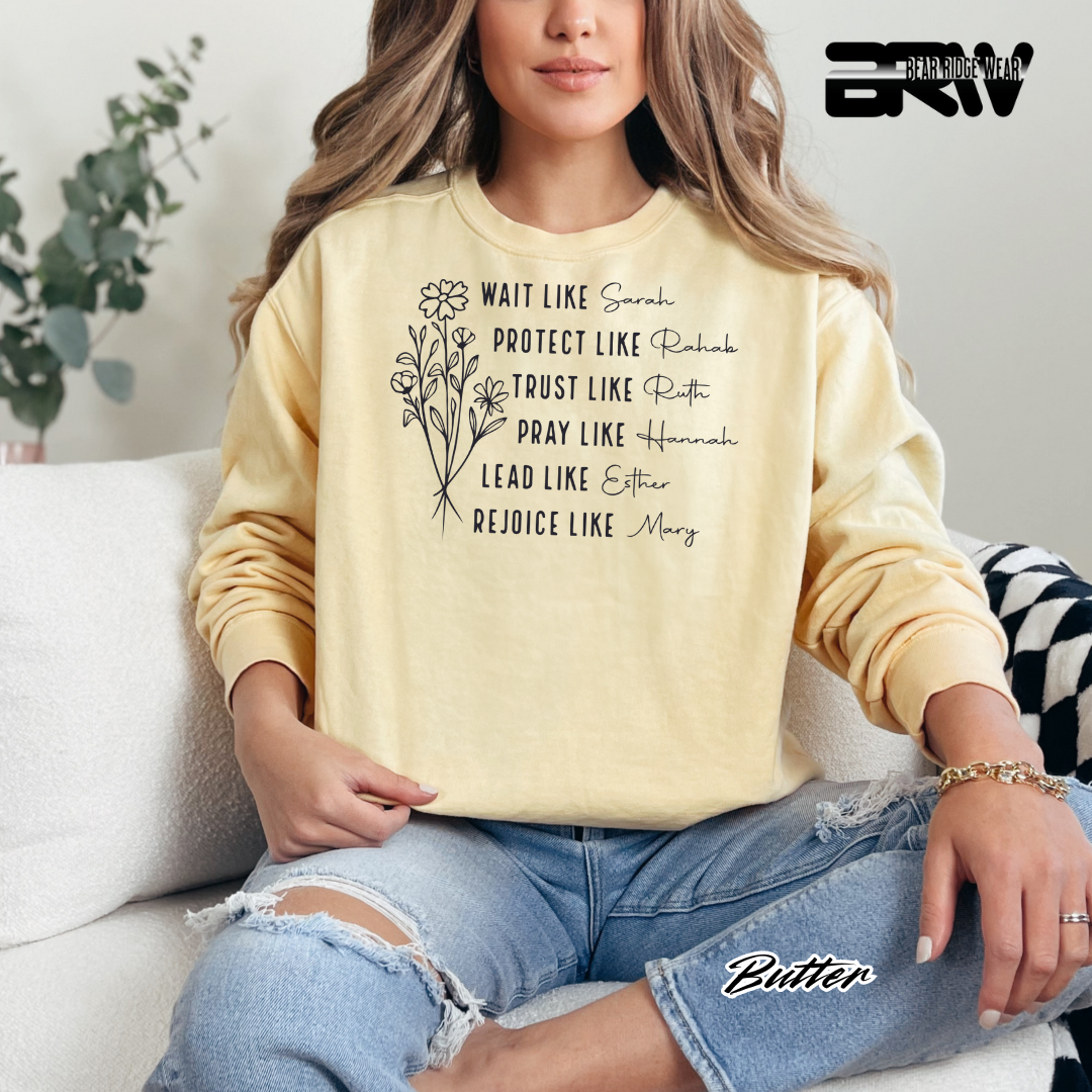 'Women Of Bible with Sleeve' Fall Crewneck Sweatshirt
