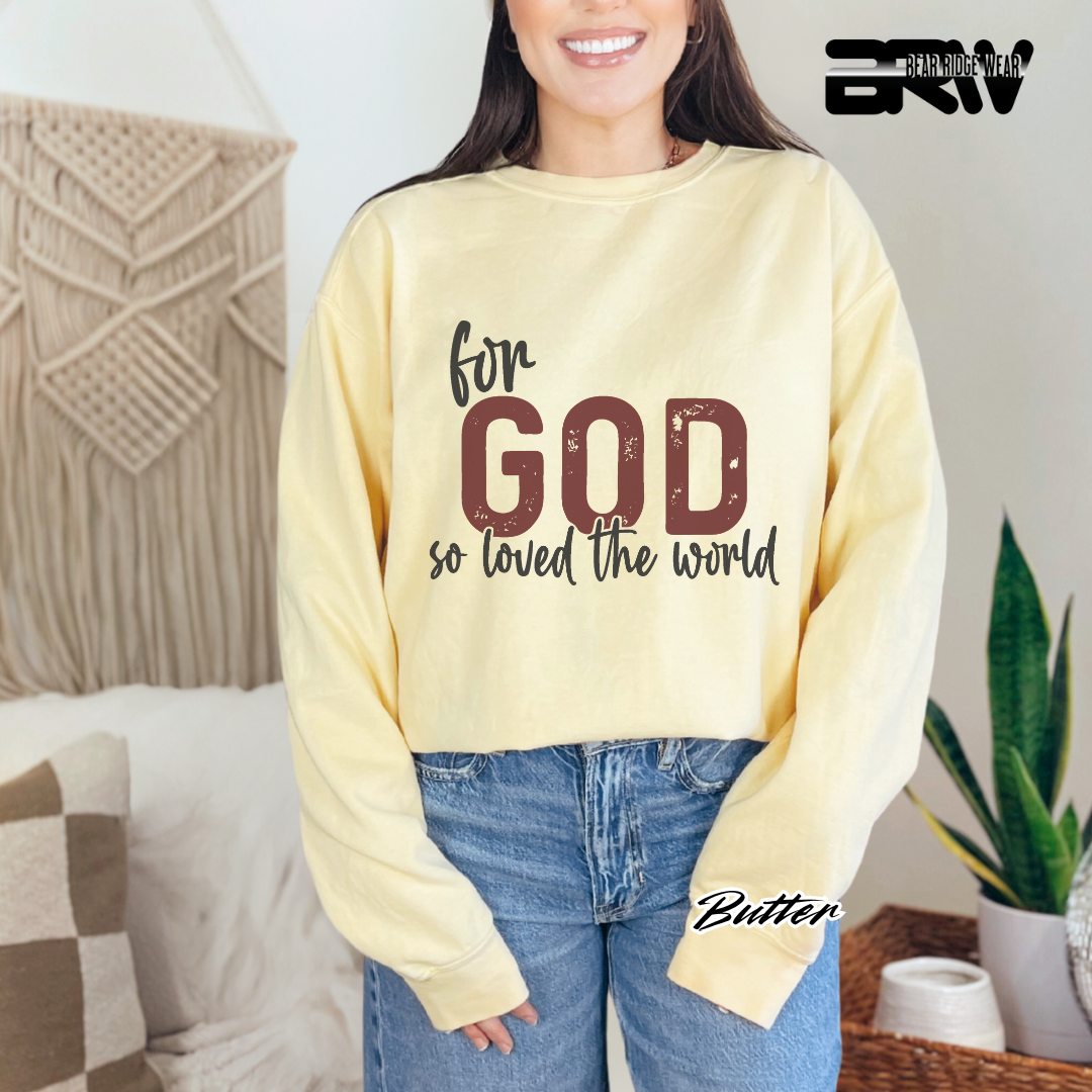 'For God So Love The World' Faith Crewneck Sweatshirt