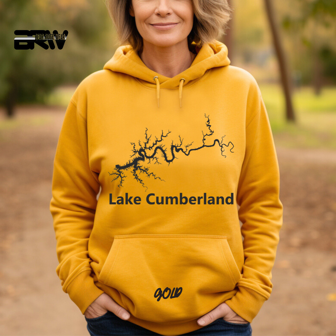 "Black Lake Cumberland Map" hoodie