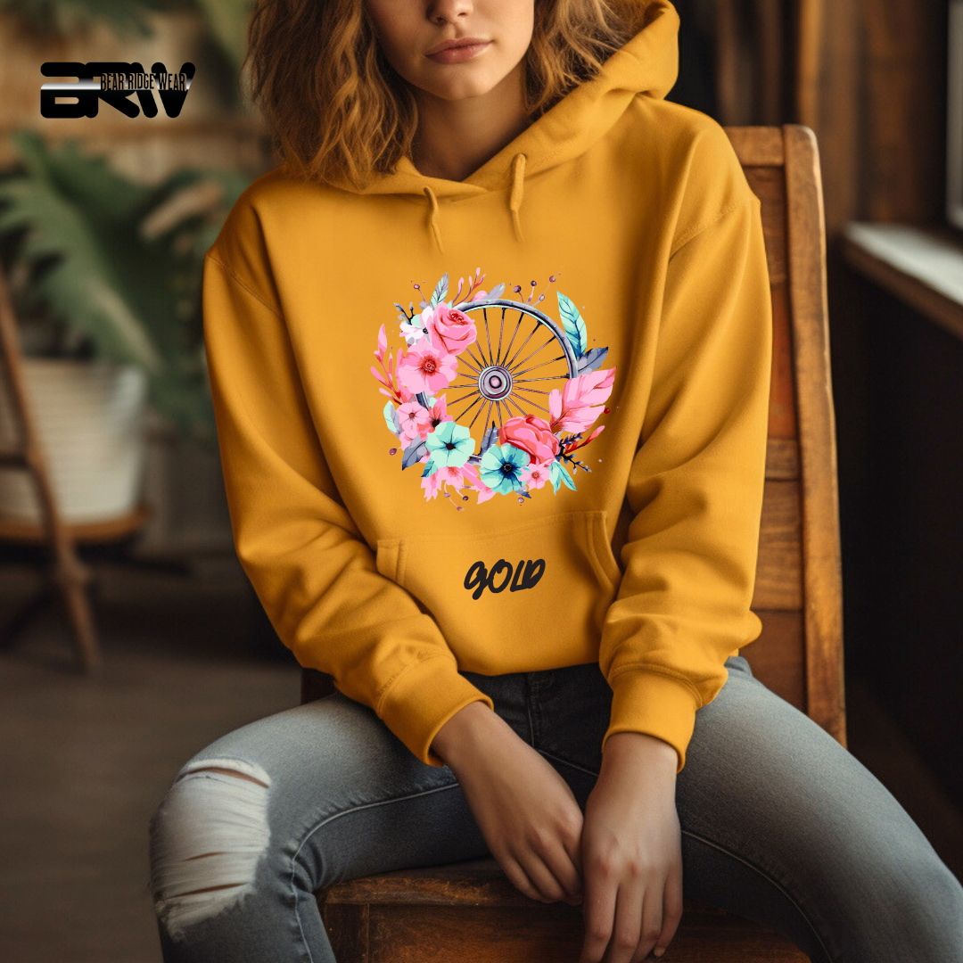 'Flower-Wagon Wheel' Hoodie