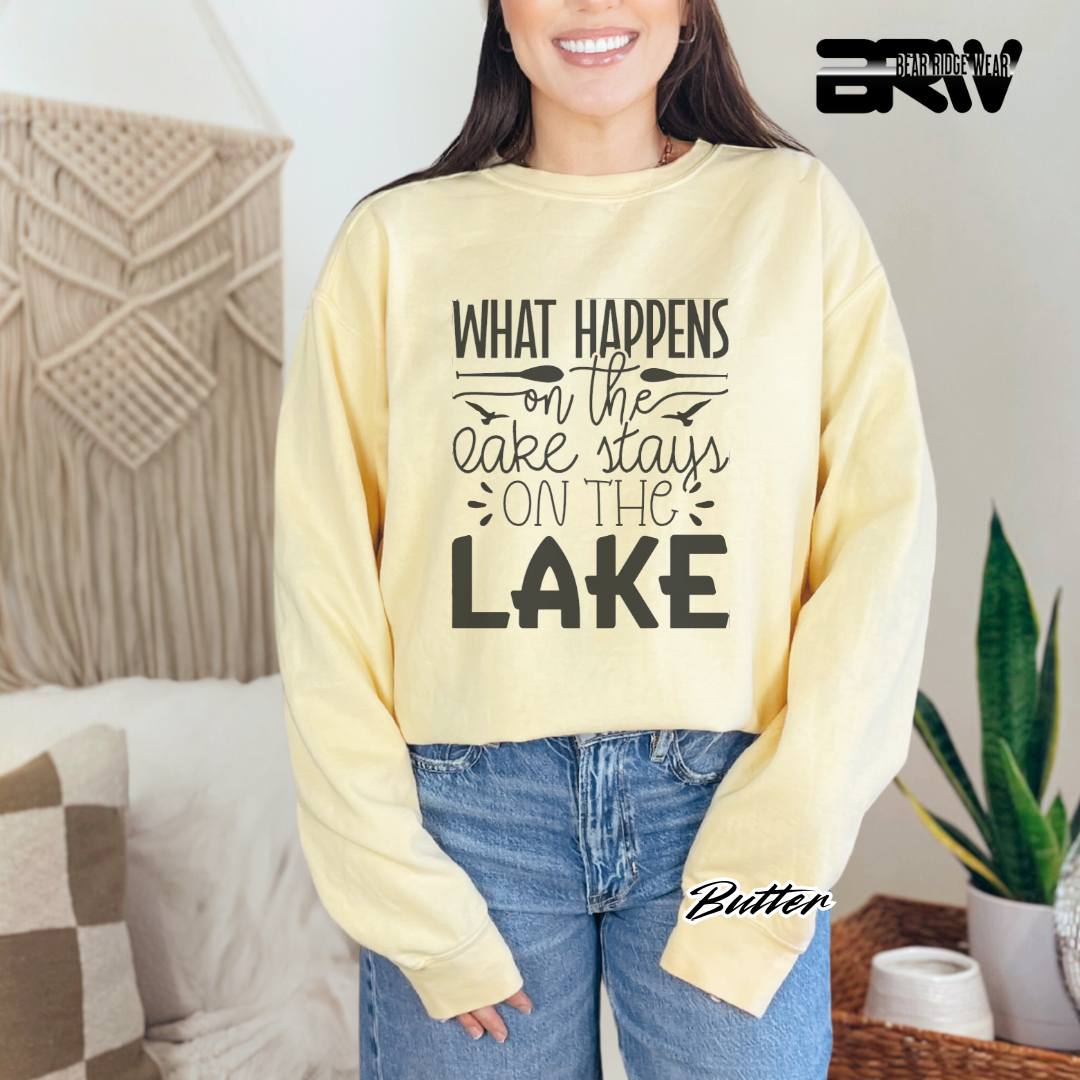 'What Happens on the Lake' Crewneck Sweatshirt