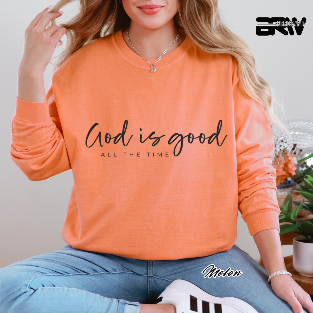'God Is Good All The Time' Faith Long-Sleeve Tee