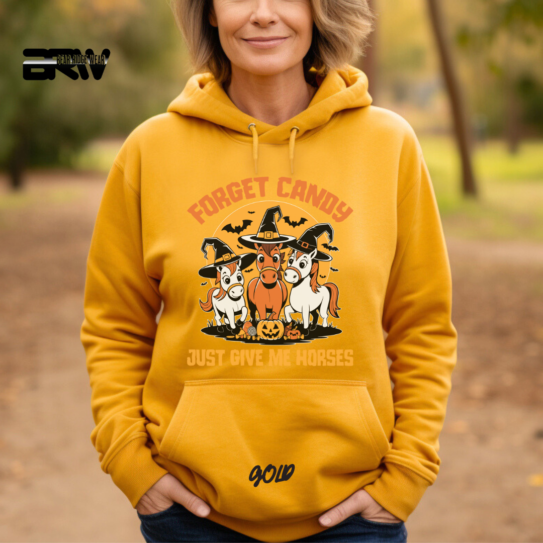 'Forget Candy-Horses' Fall Hoodie