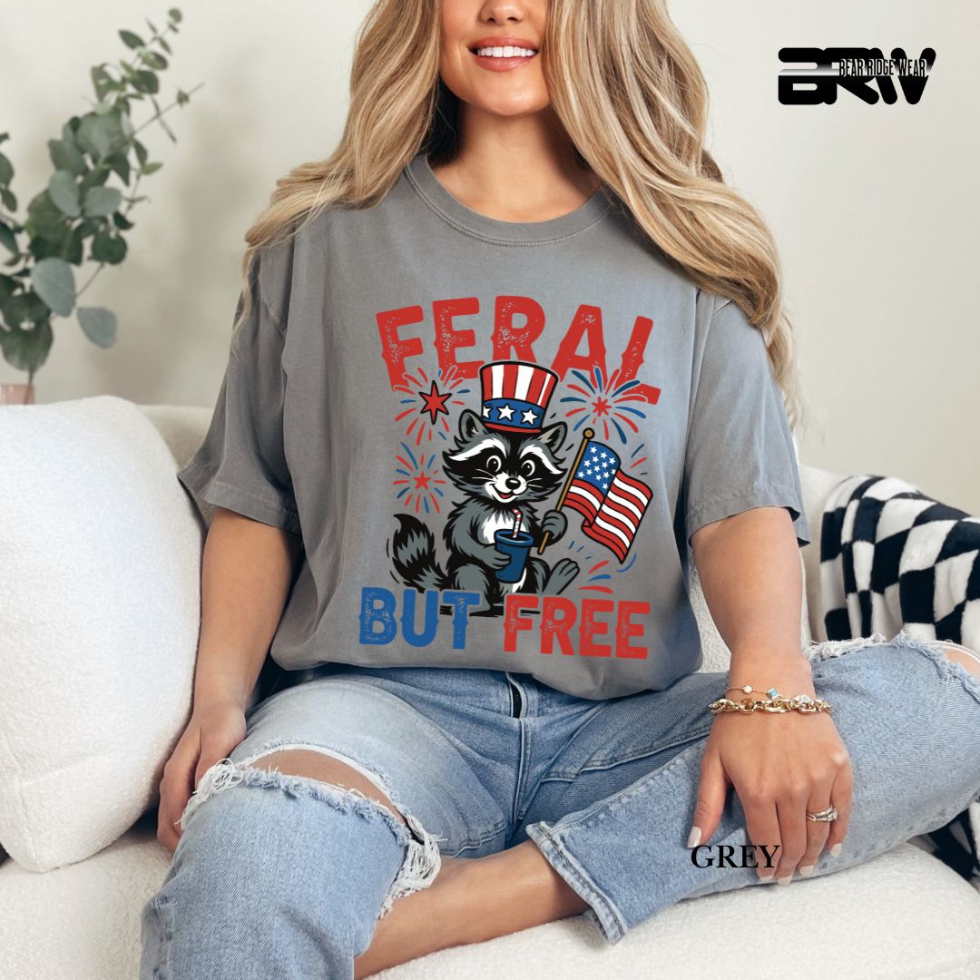 Feral-Raccoon- Patriotic Tee