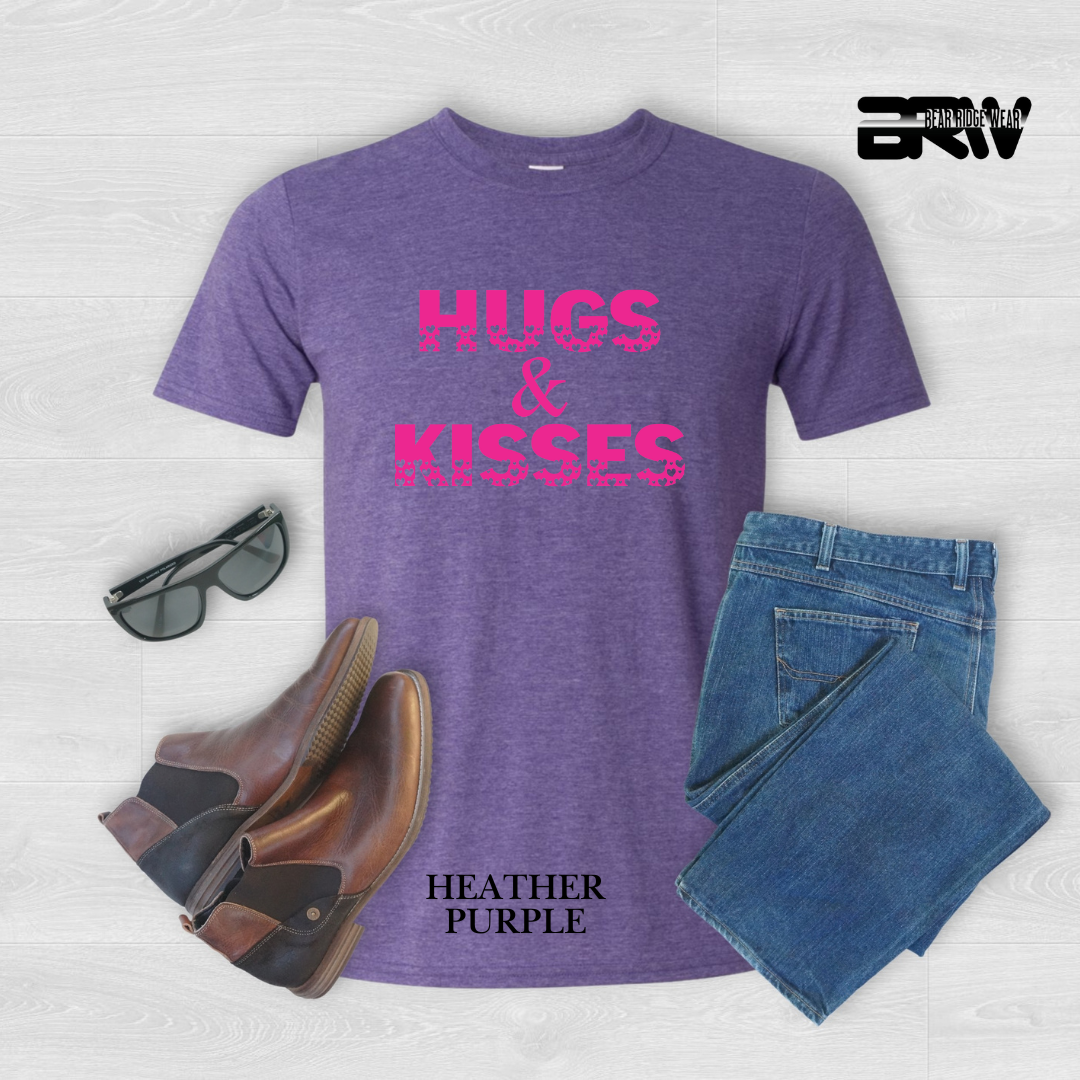 ‘Hugs and Kisses’ Pink Stroke Tee