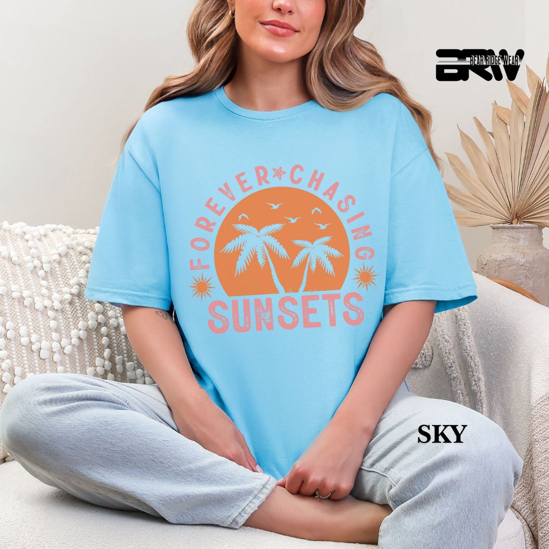 'Forever Chasing Sunsets' 3 Summer Tee