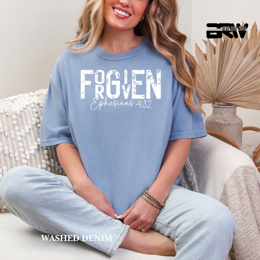 'Forgiven-White' Faith Tee