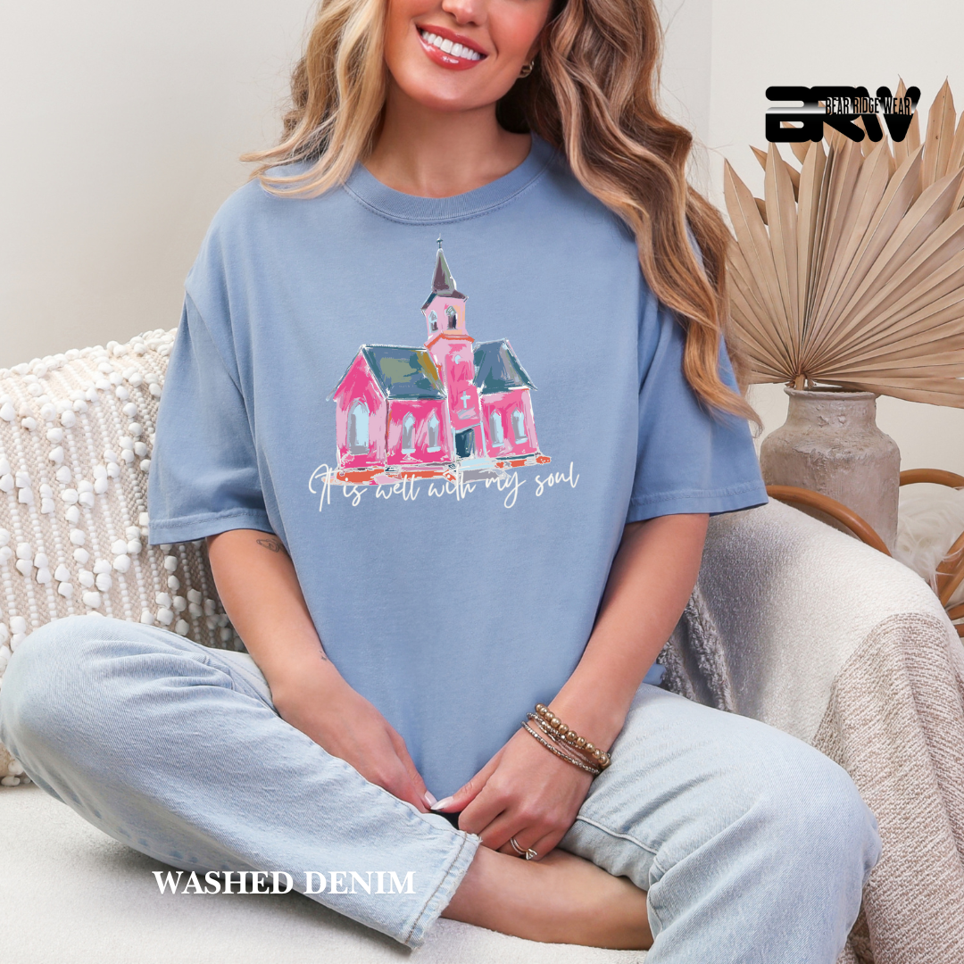 'It Is Well With My Soul - White' Faith Tee
