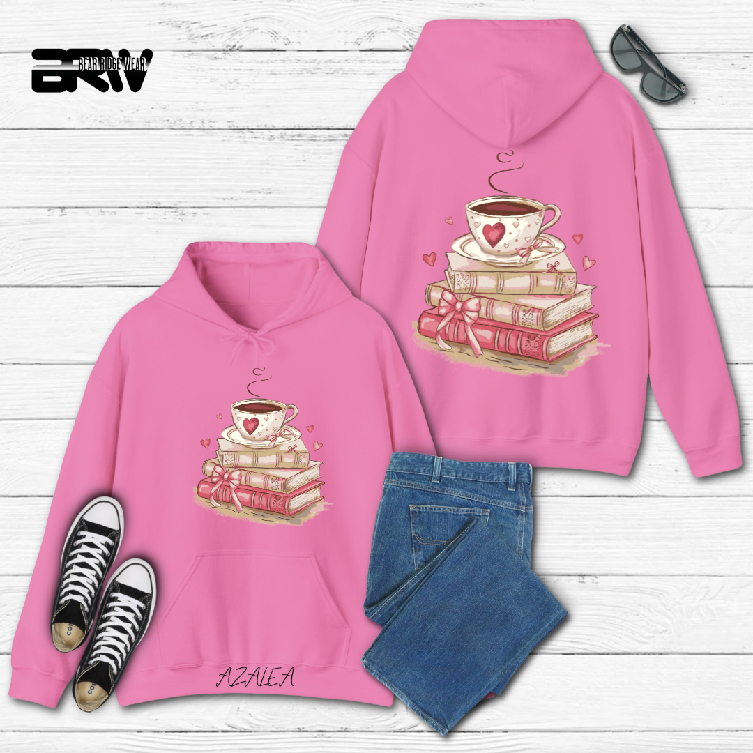 'Coffee on top of the books' Hoodie