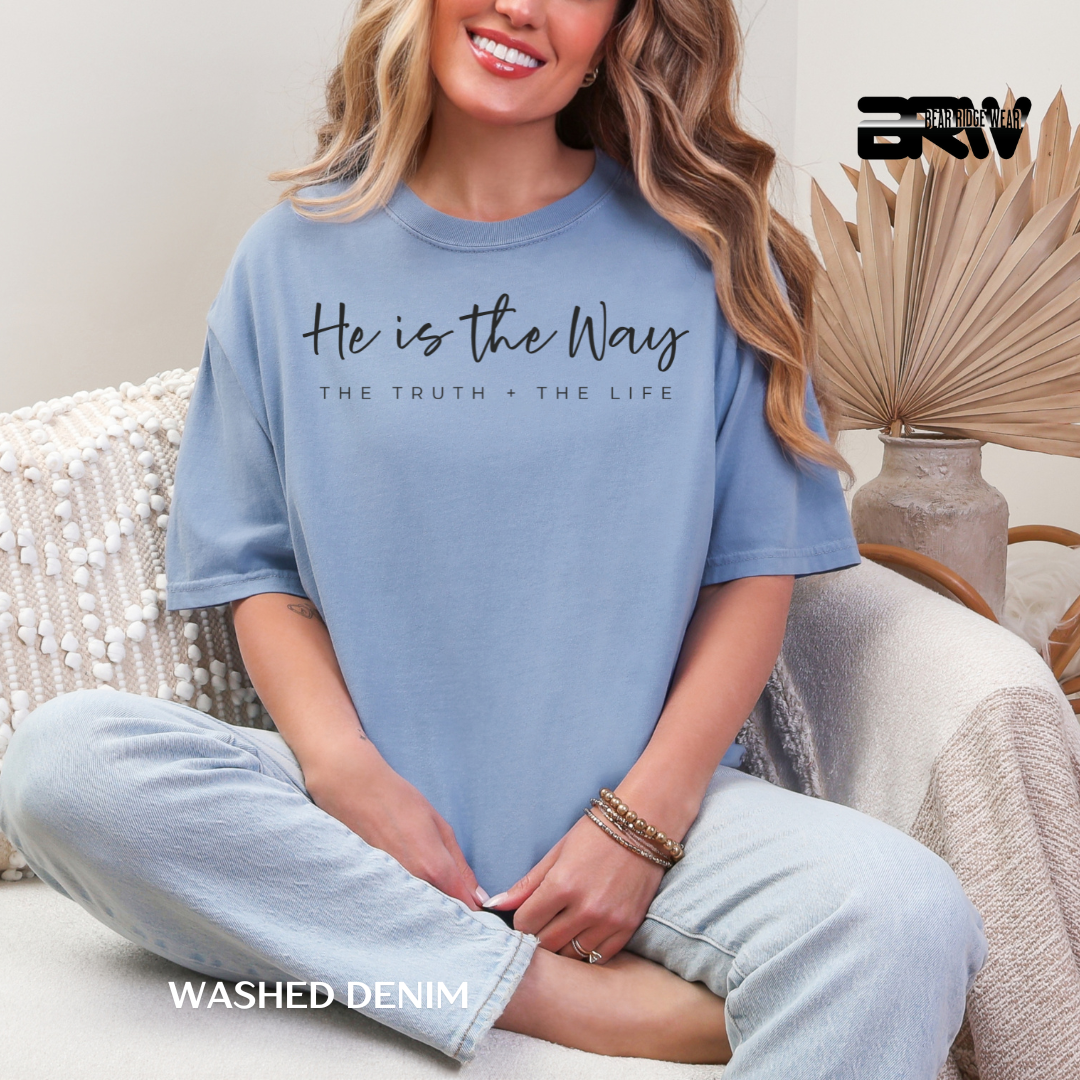 'He Is The Way-Black' Faith Tee