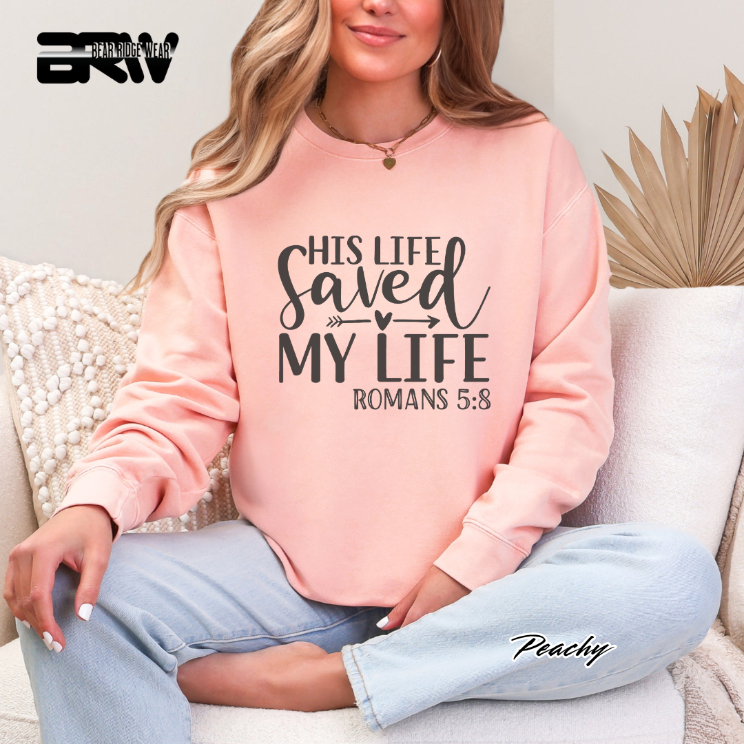'His Life Saved  My Life' Faith Long-Sleeve Tee
