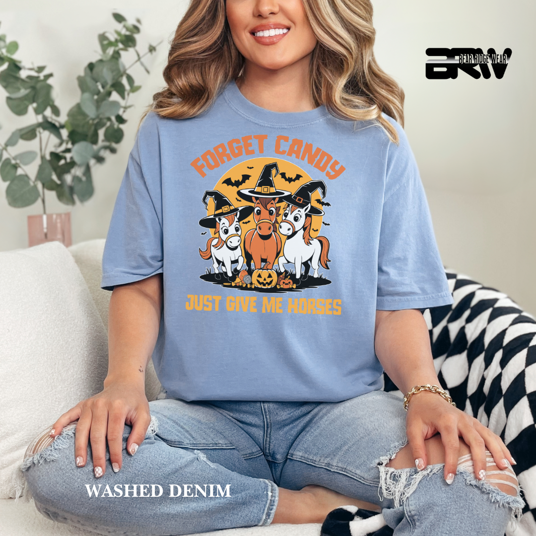 'Forget Candy-Horses' Fall Tee