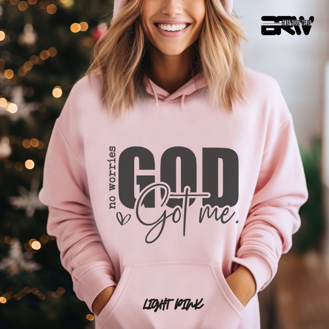 'No Worries God Got Me'  Faith Hoodie