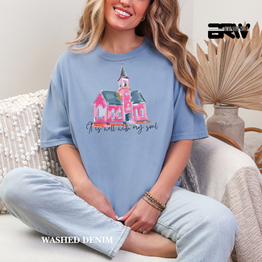 'It Is Well With My Soul - Black' Faith Tee