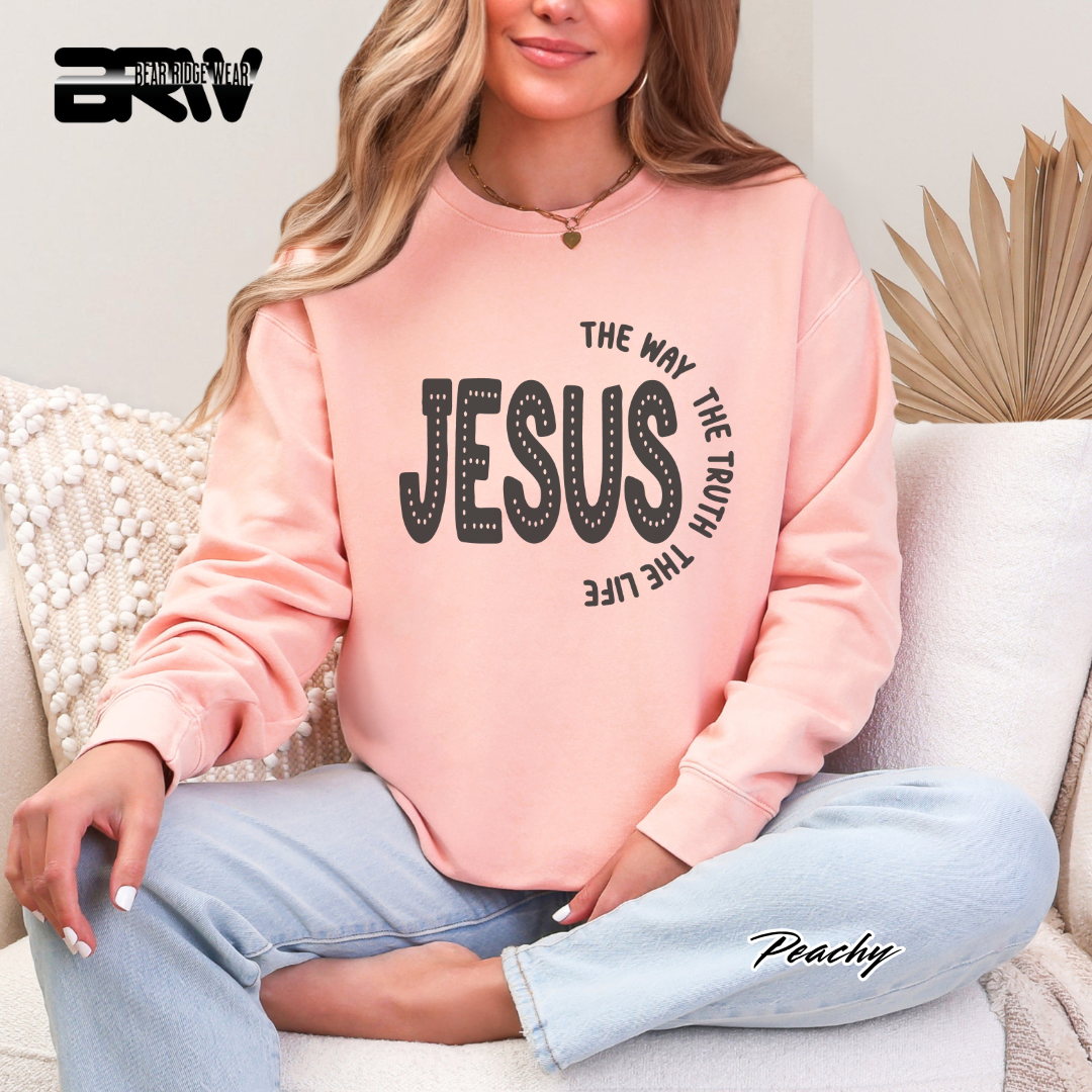 'Jesus The Way, The Truth, The Life' Faith Crewneck Sweatshirt