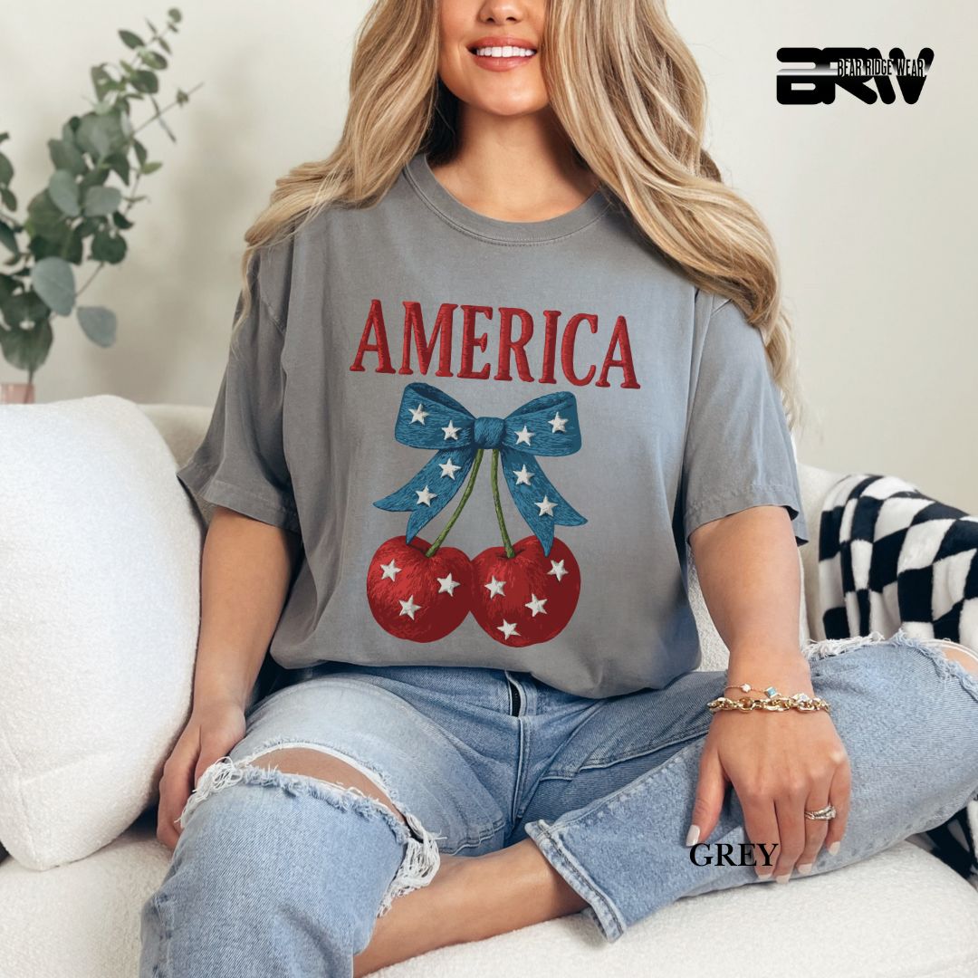 America Cherries - Patriotic Tee