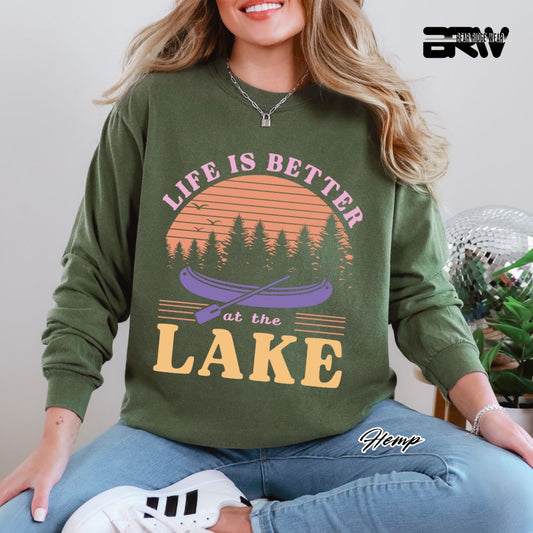 'Life Is Better At The Lake' Summer Long Sleeve Tee