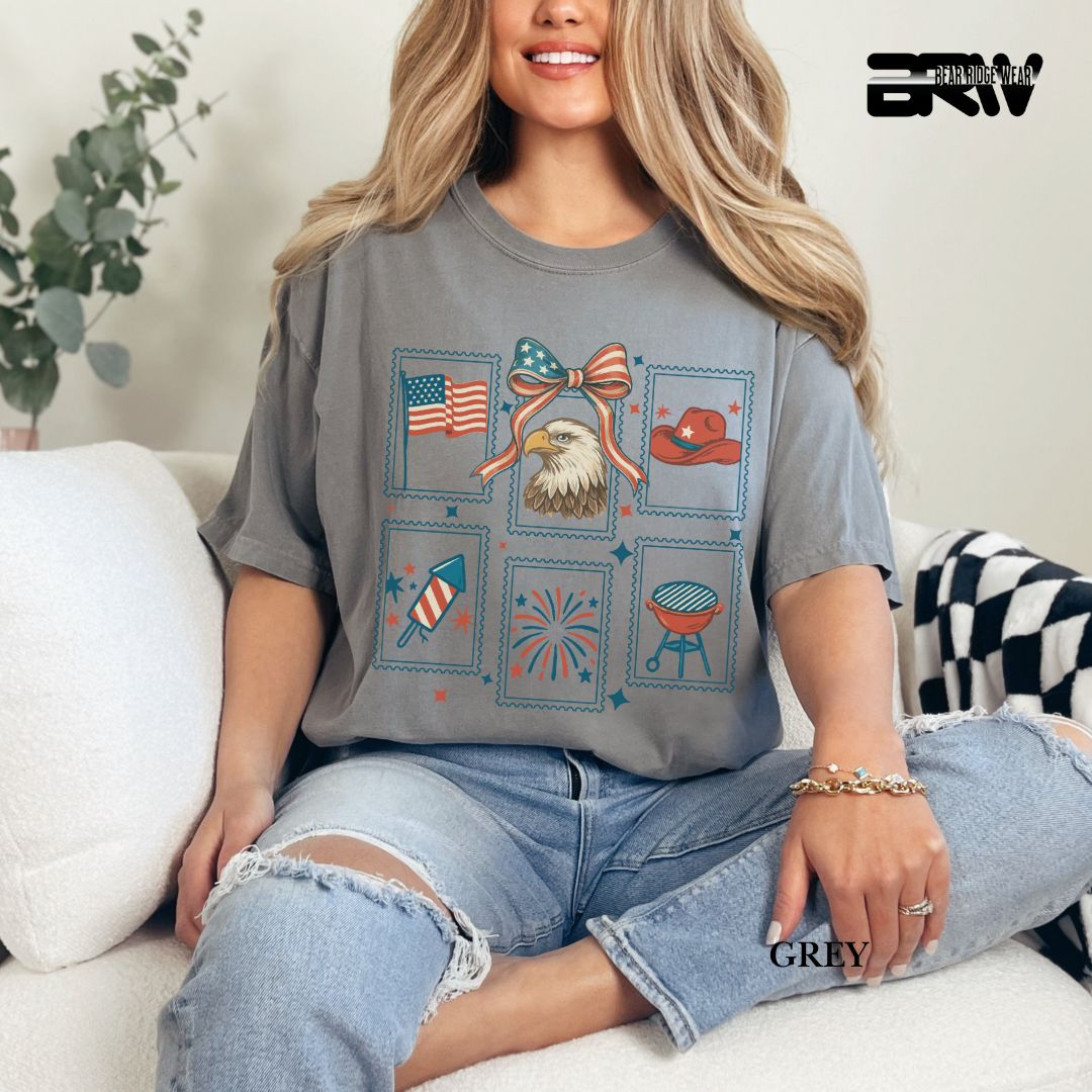 Stamps- Patriotic Tee