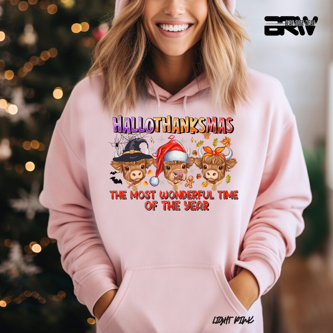 'Hallothanksmas Cow'  Fall Hoodie