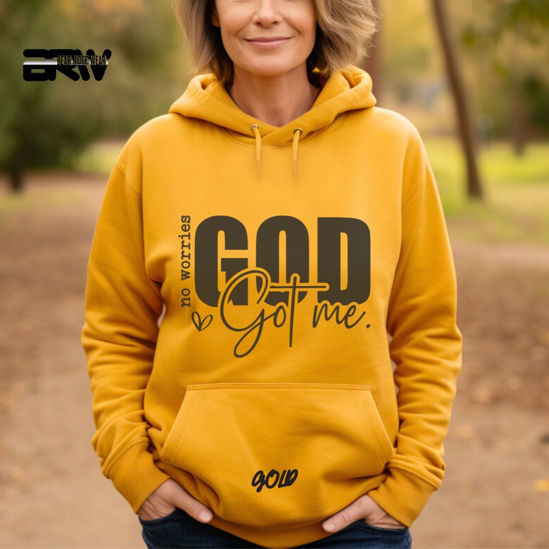 'No Worries God Got Me'  Faith Hoodie