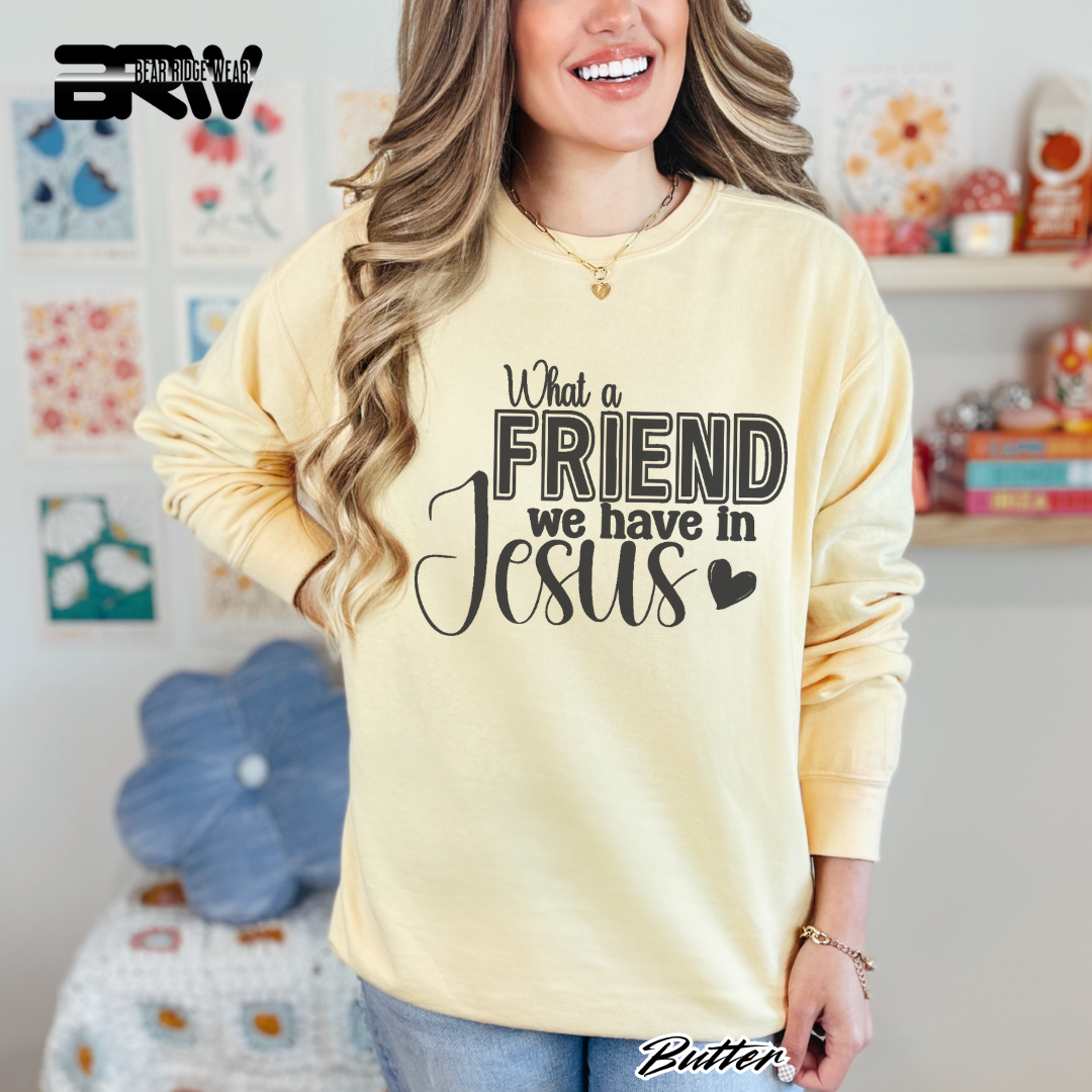 'What A Friend We Have In Jesus' Faith Crewneck Sweatshirt