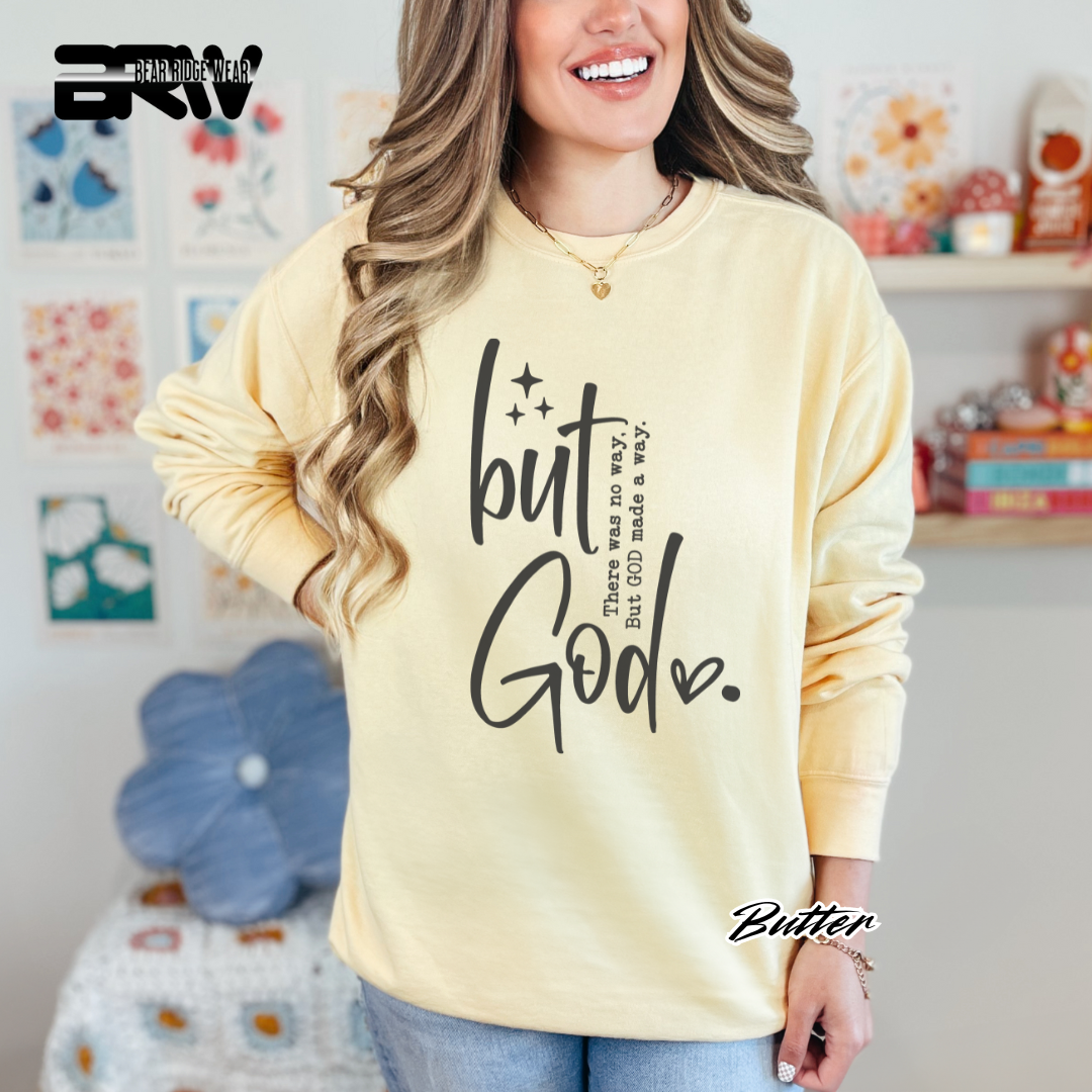 'But God' Faith Long-Sleeve Tee