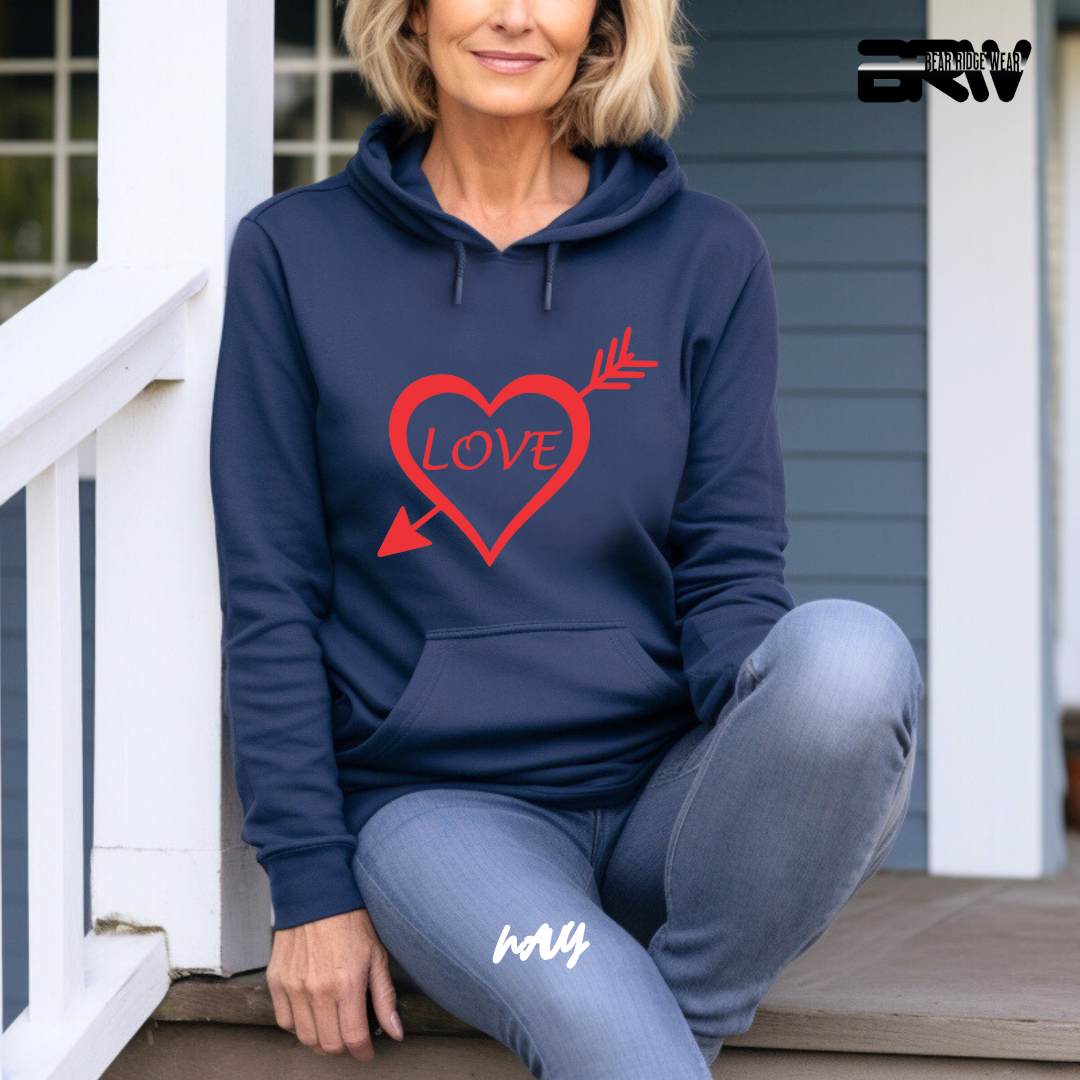 'Heart Pierced by an Arrow' Hoodie