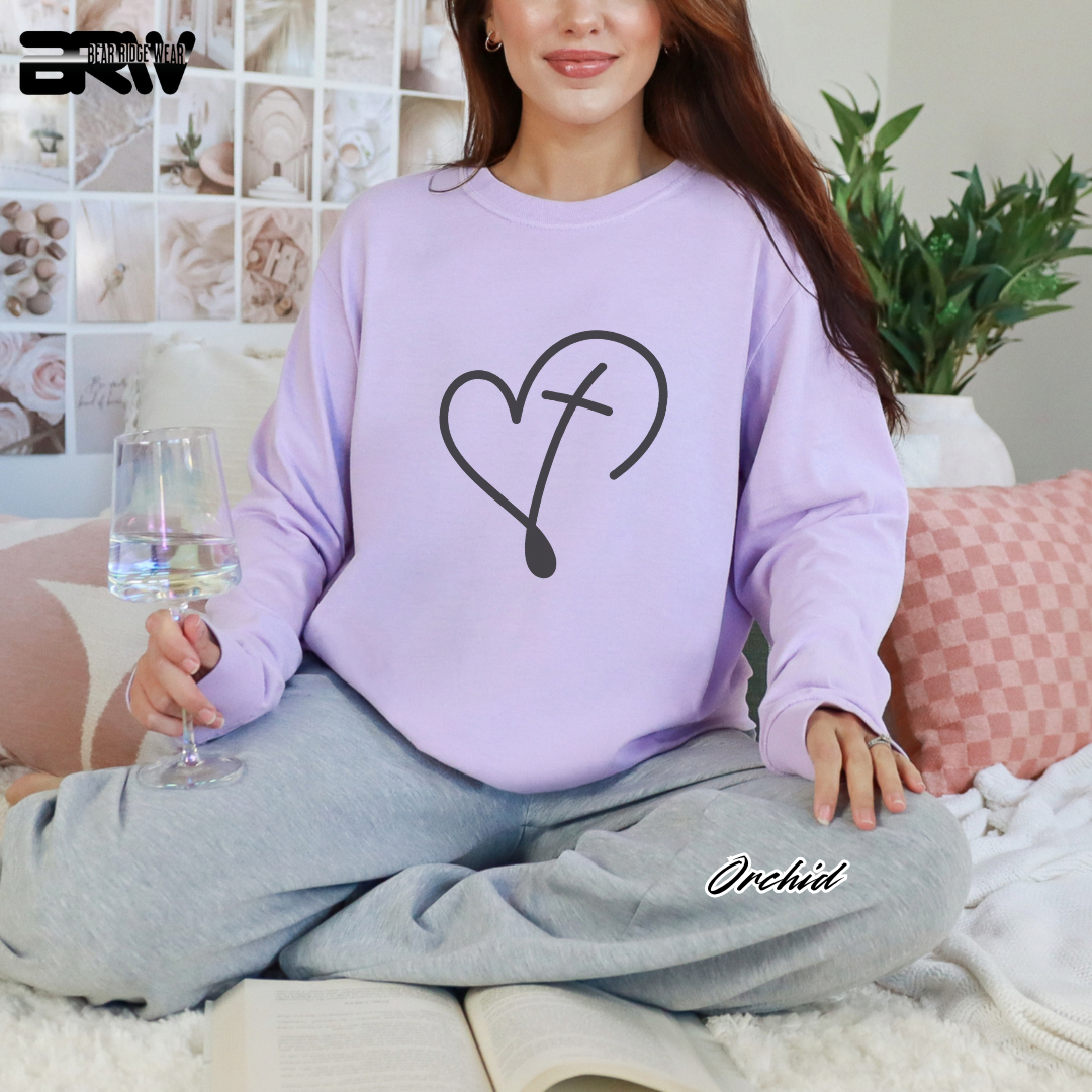 'Cross Inside The Heart' Long-sleeve Tee