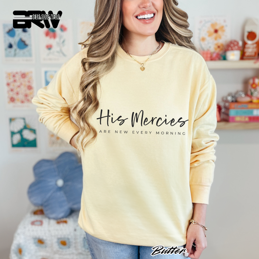 'His Mercies Are New Every Morning' Faith Crewneck Sweatshirt