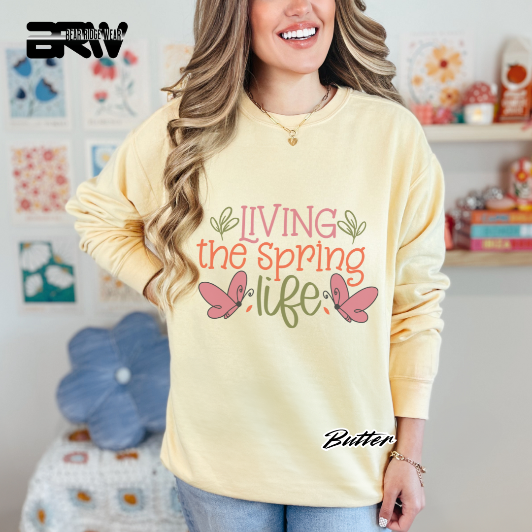 'Living the spring life' Crewneck Sweatshirt