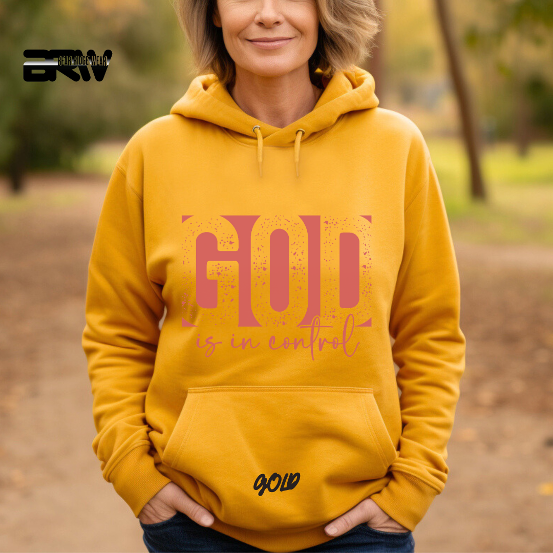 'God Is In Control' Pink Stroke  Faith Hoodie