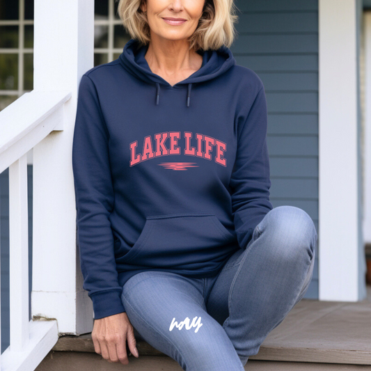 "Pink Stroke Lake Life" Hoodie