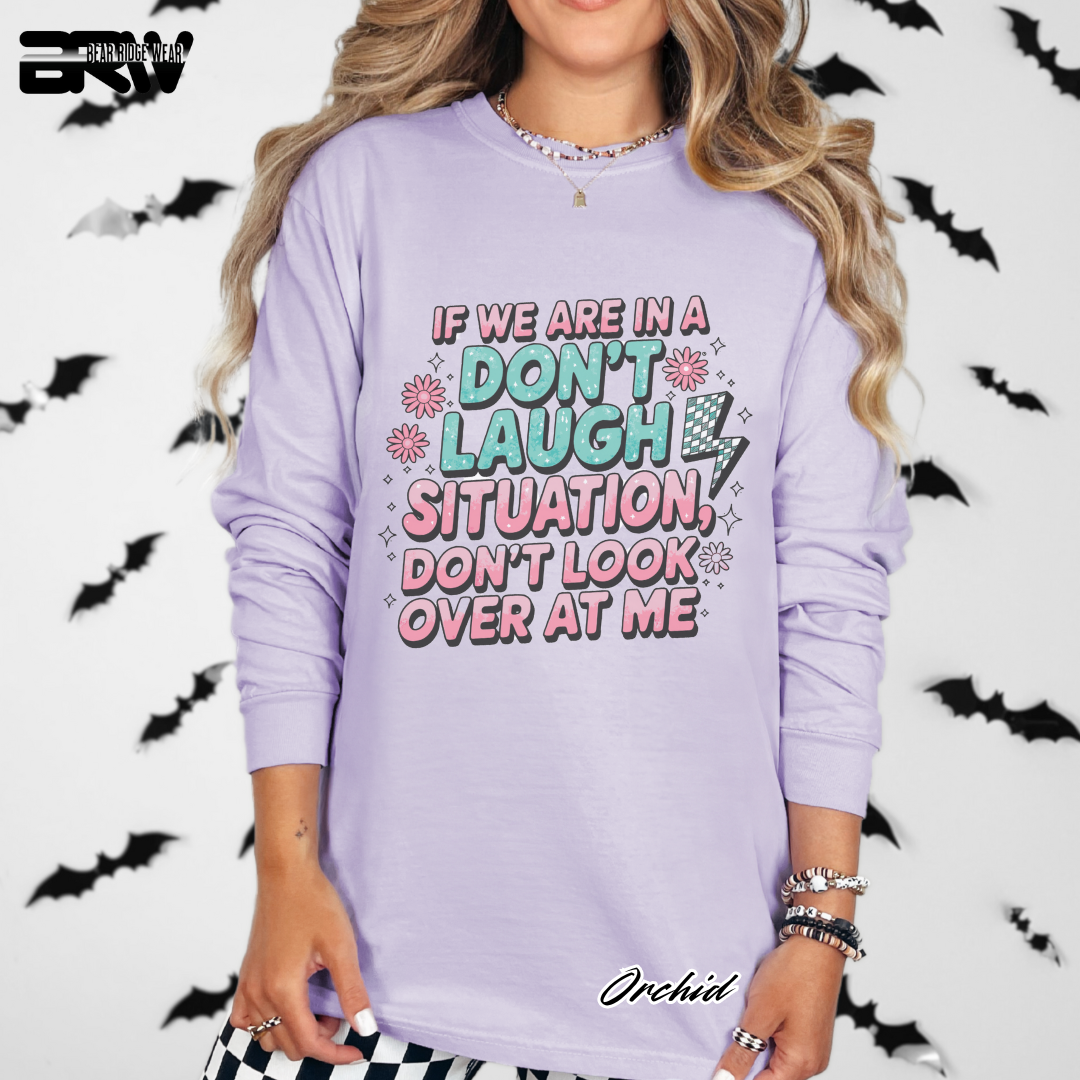 'Don't Laugh Situation' Long-Sleeve Tee
