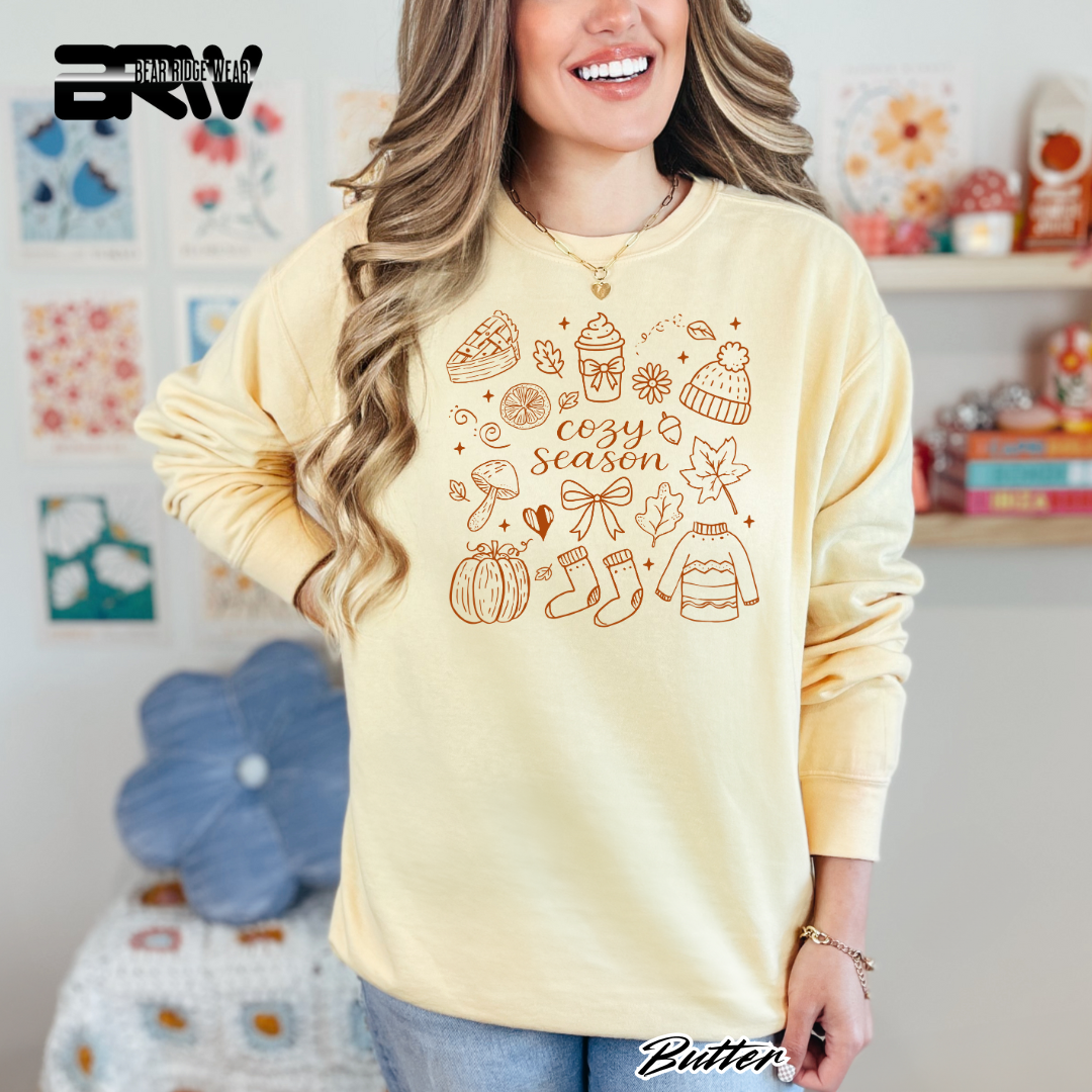 'Cozy Season Fall' Fall Crewneck Sweatshirt