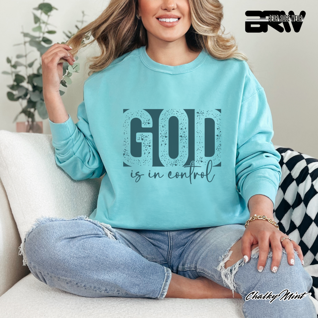 'God Is In Control' Faith Crewneck Sweatshirt