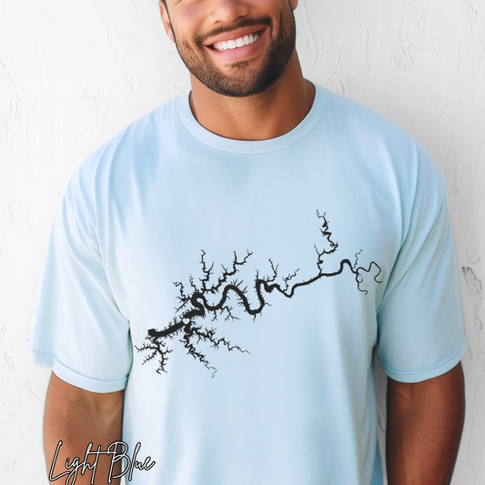 "Lake Cumberland Map" T-Shirt