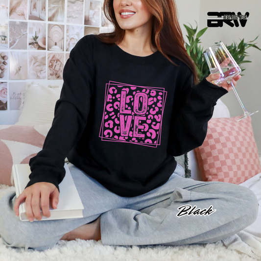 'Love' Leopard Long Sleeve Tee
