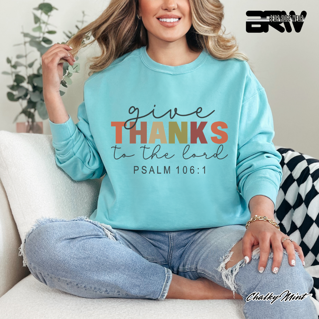'Give Thanks To The Lord' Faith Long Sleeve Tee