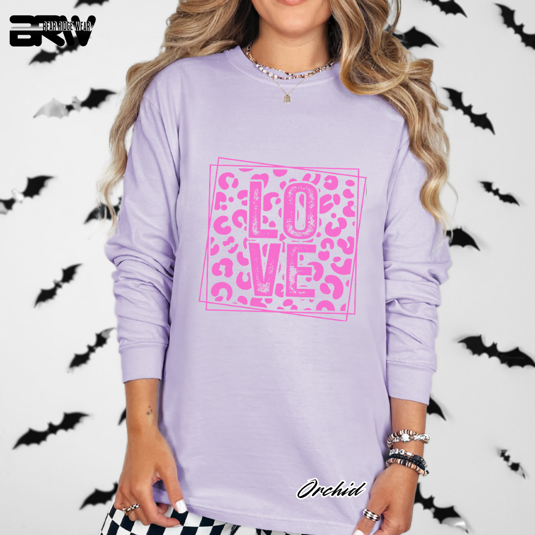 'Love' Leopard Long Sleeve Tee
