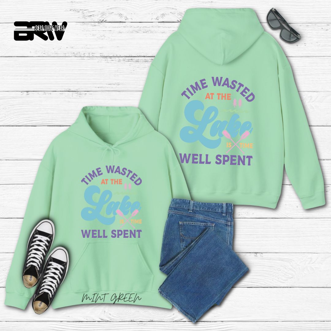 'Time Wasted At The Lake Is Time Well Spent ' Summer Hoodie