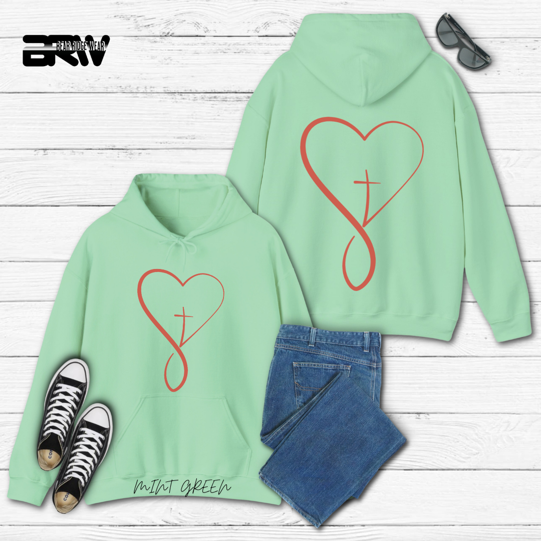 'Infinity Heart With Cross Inside' Faith Hoodie