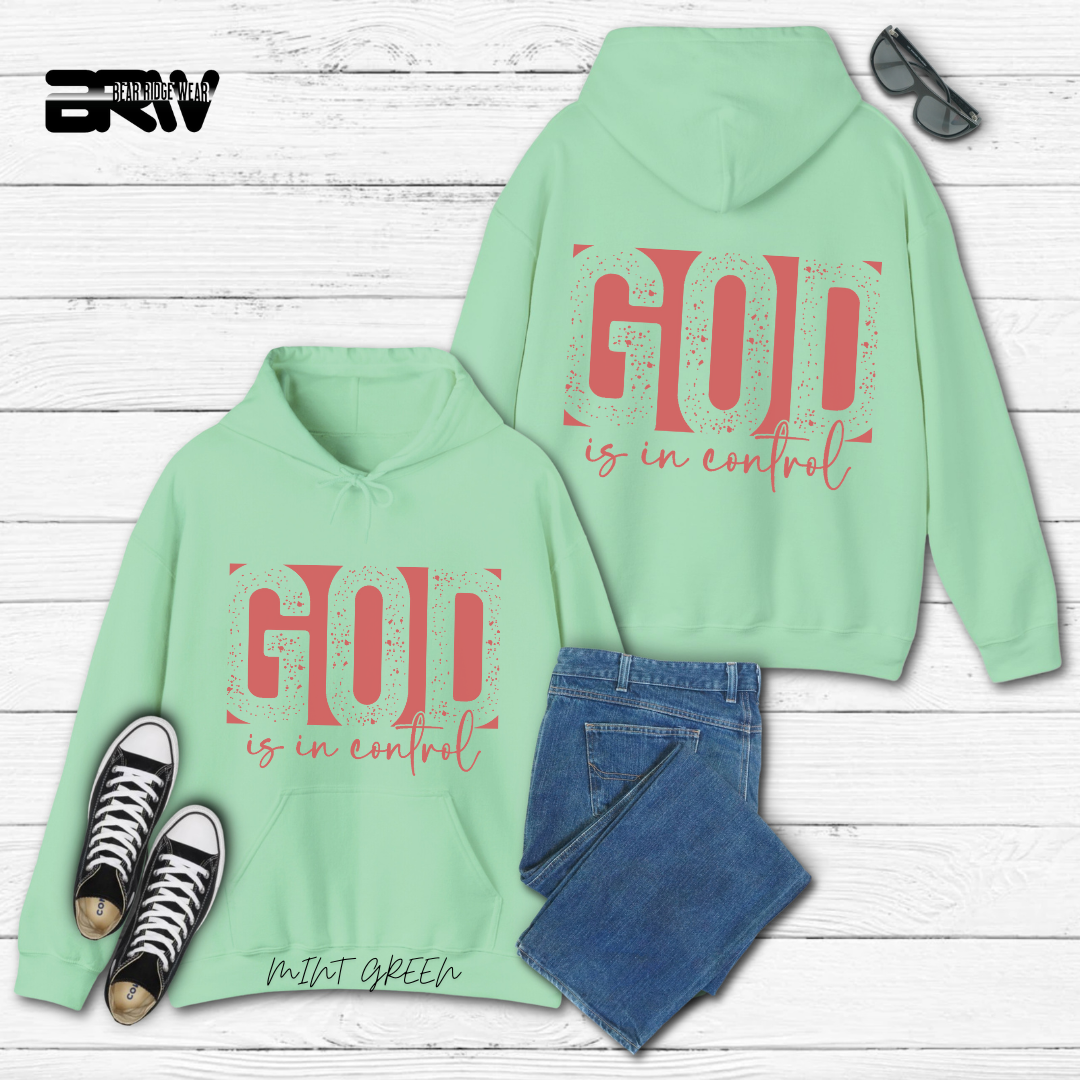 'God Is In Control' Pink Stroke  Faith Hoodie
