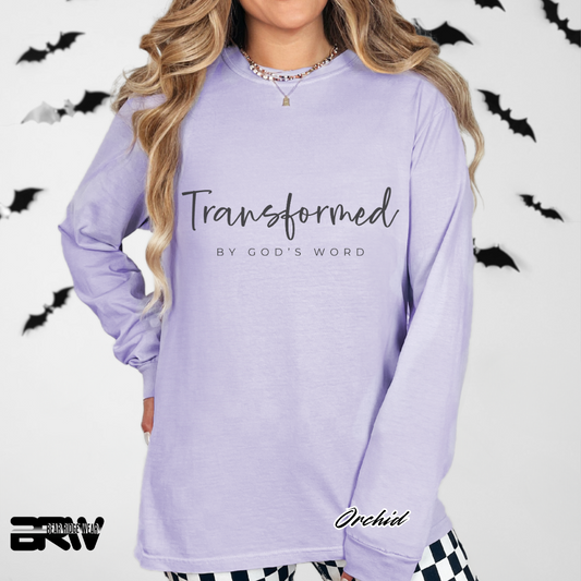 'Transformed by God's Word' Long sleeve Faith Tee
