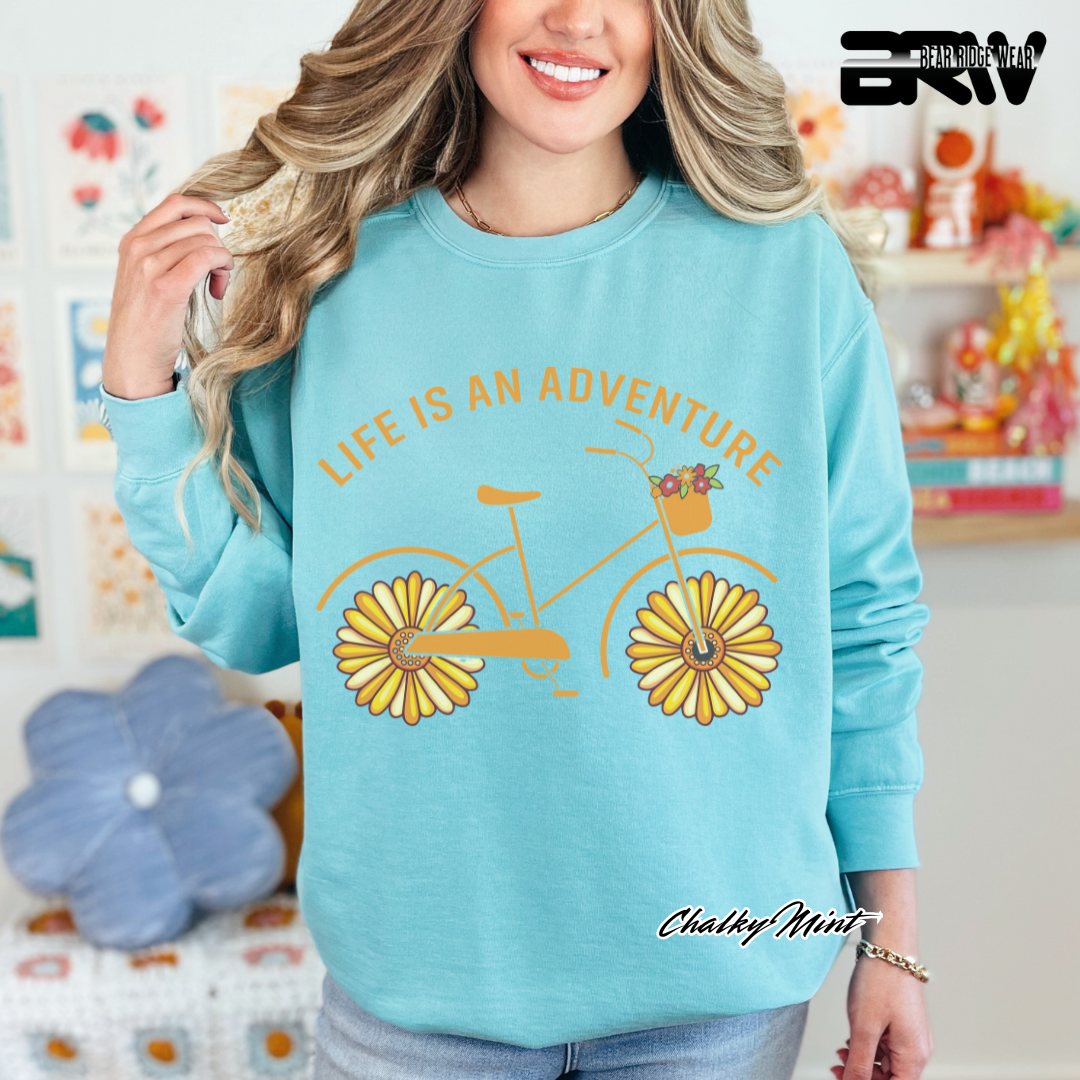 'Life is an adventure' Crewneck Sweatshirt