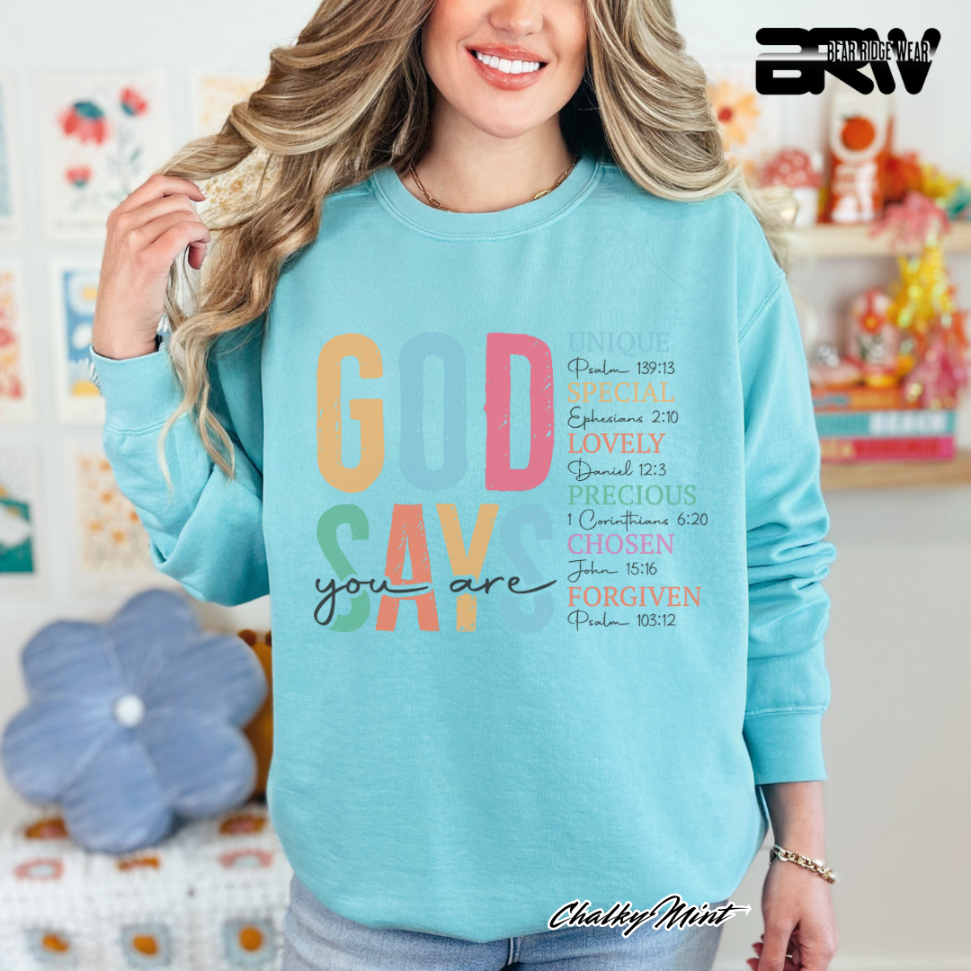 'God Says, You Are' Faith Long-Sleeve Tee