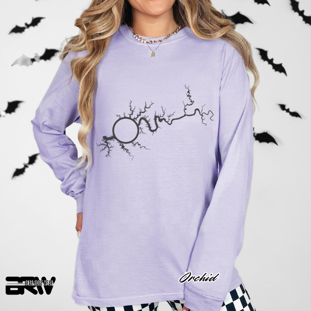 'Lake Cumberland Map' Long-Sleeve Tee
