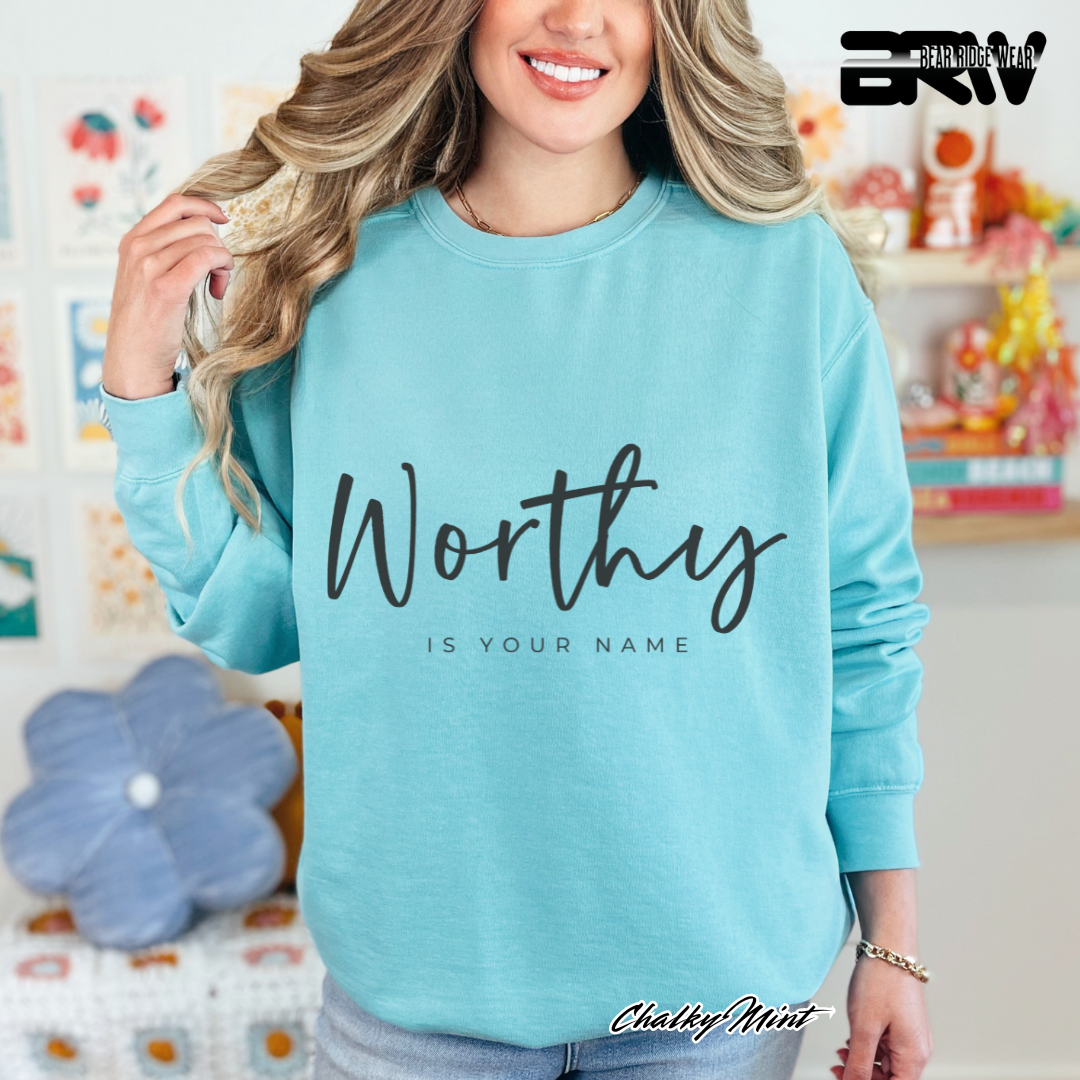 'Worthy Is Your Name' Faith Crewneck Sweatshirt